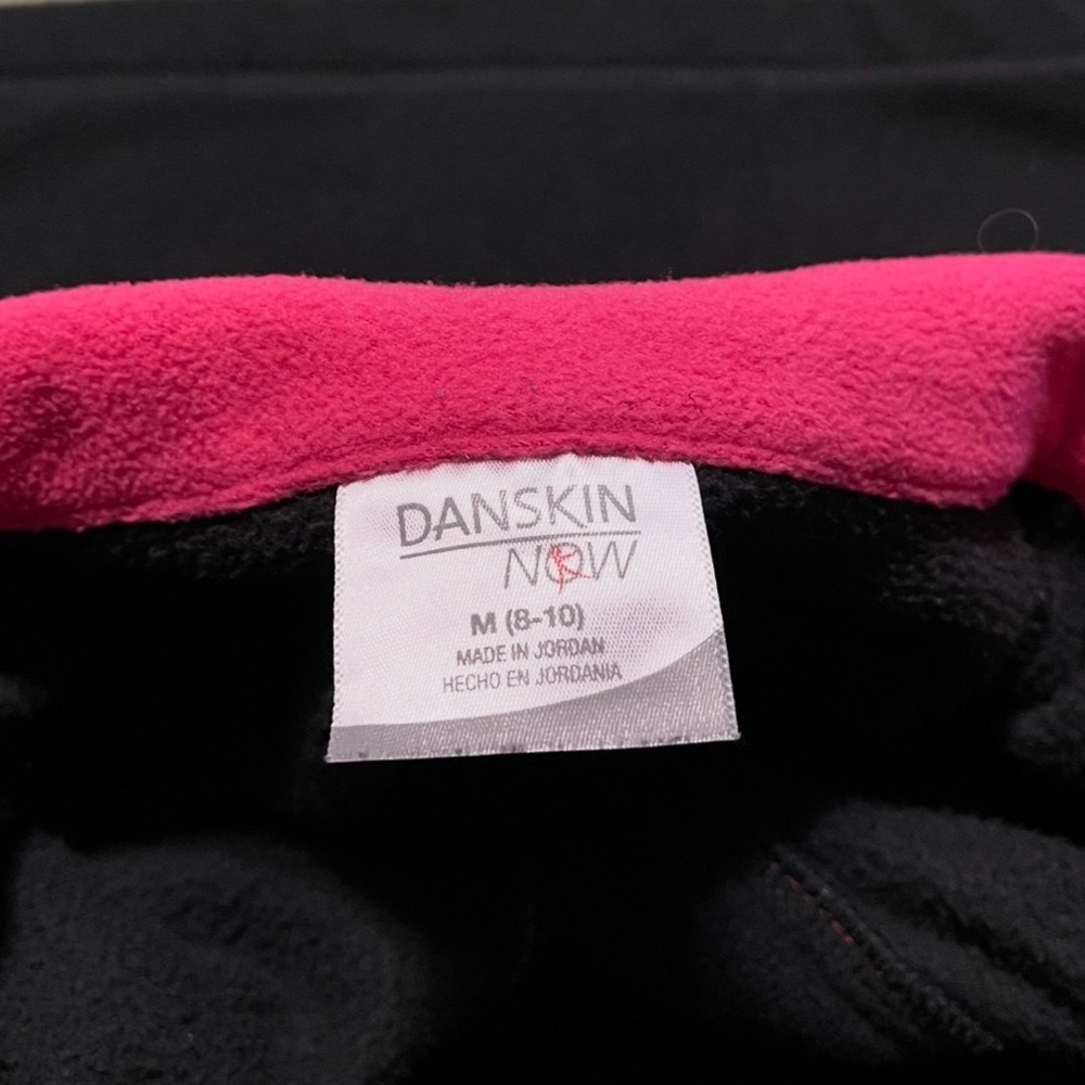 Danskin Now Women's Black and Pink Fleece Pullover  Size 8-10 M worn once.